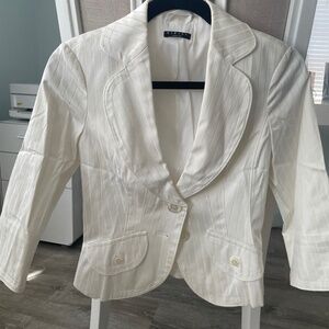Sisley off white pinstripe jacket